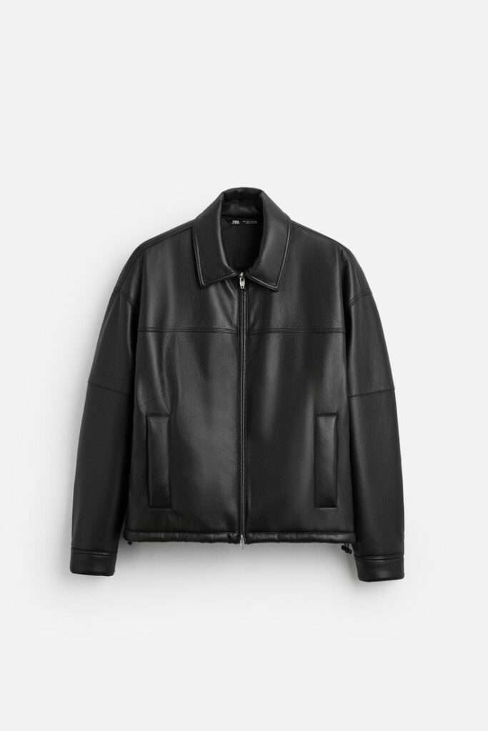 padded faux leather jacket padded faux leather jacket